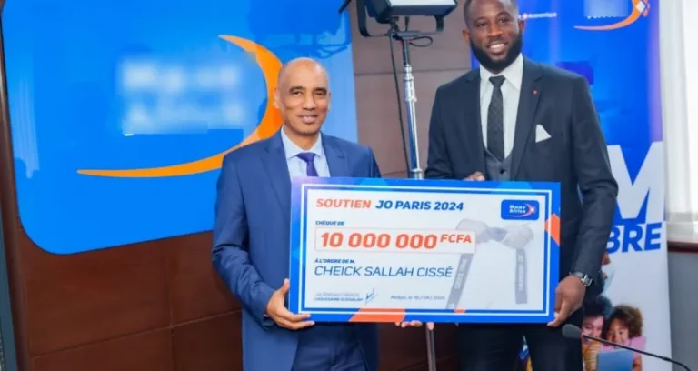 JO Paris 2024 : Cissé Cheick Sallah reçoit un chèque de 10 millions de son partenaire pour …